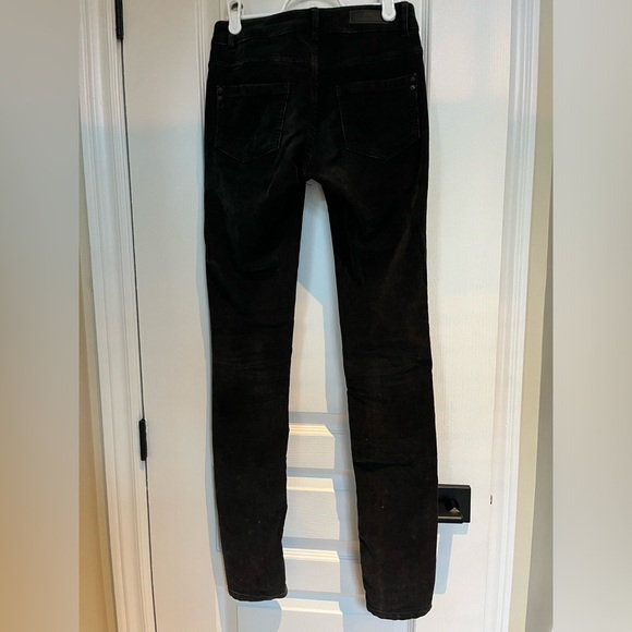 Selected Femme corduroy denim skinny pant-distressed black-bronze color hardware - Picture 6 of 11